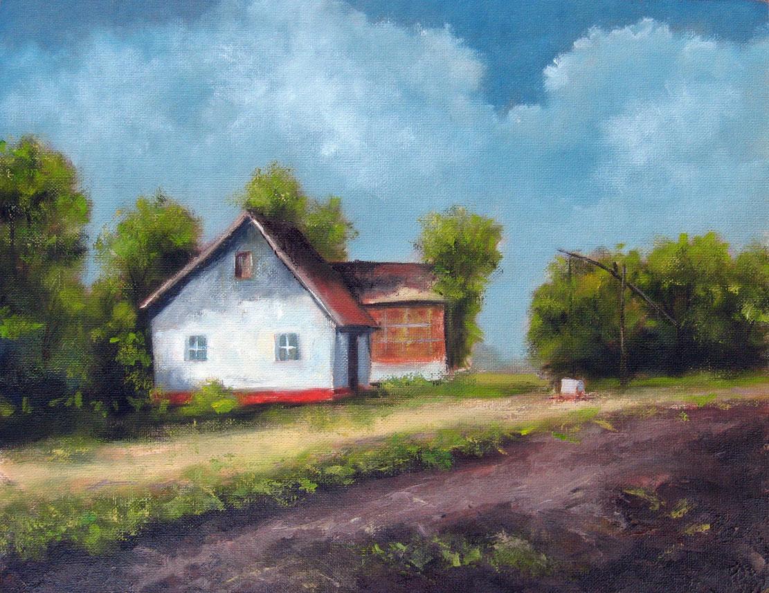 Farmhouse Oil Painting