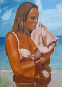 Finished Painting - 007 Ursula Andress - by Topalski fine arts