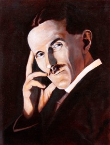 Nikola Tesla - Portrait Painting by Topalski - painting in progress phase 4 - final underpainting