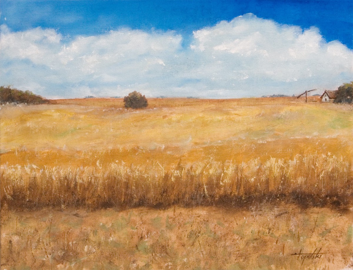 Farm in a Field - Oil Painting - Fine Arts Gallery - Original fine Art ...