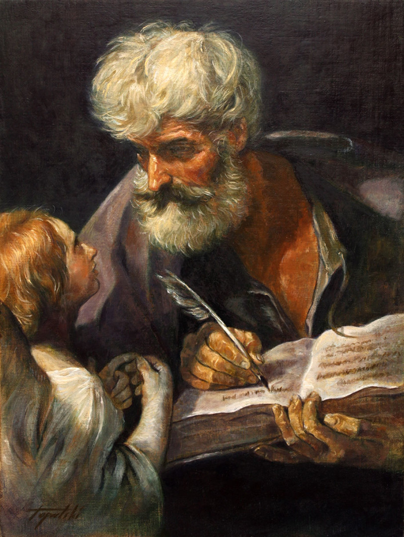 Saint Matthew The Apostle With Angel Oil Painting Fine Arts Gallery