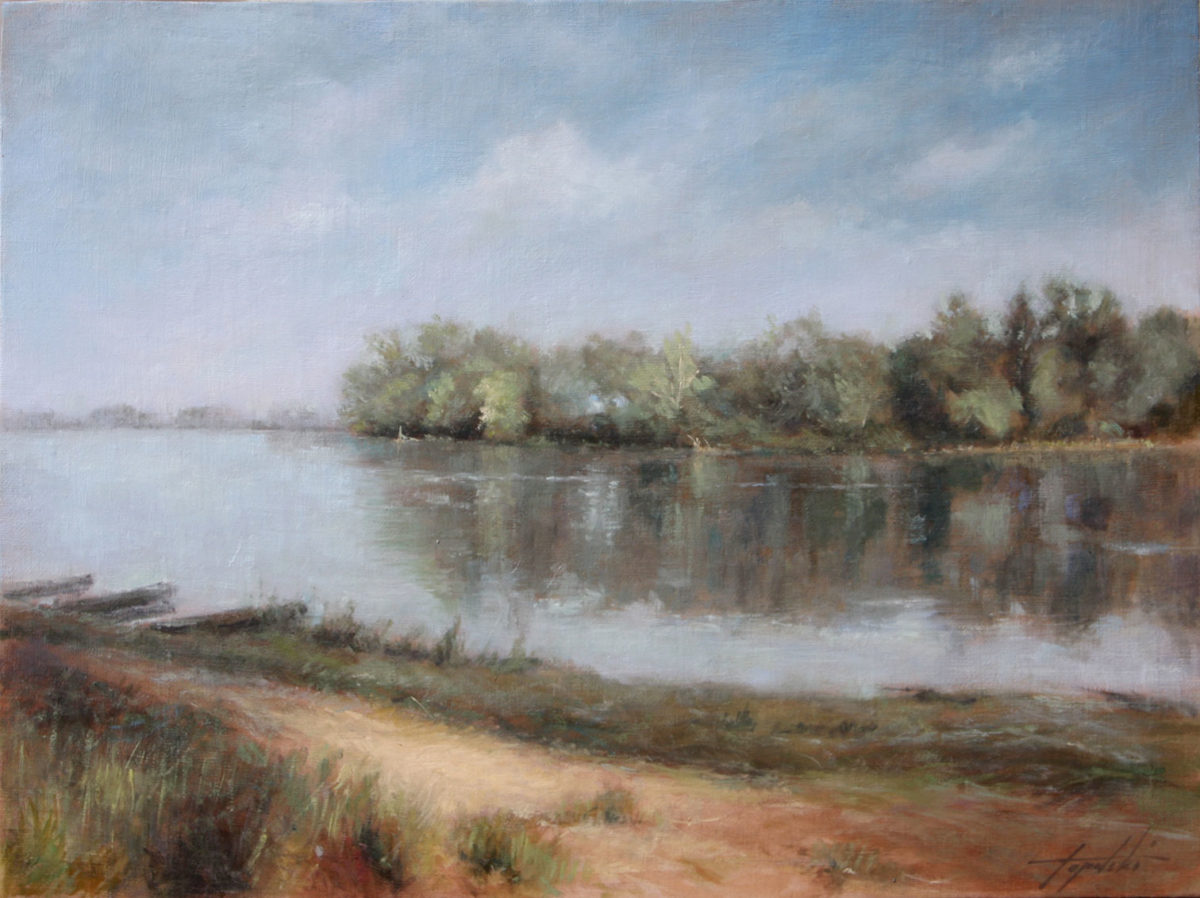 Down The River 2 - Landscape Oil Painting - Fine Arts Gallery ...