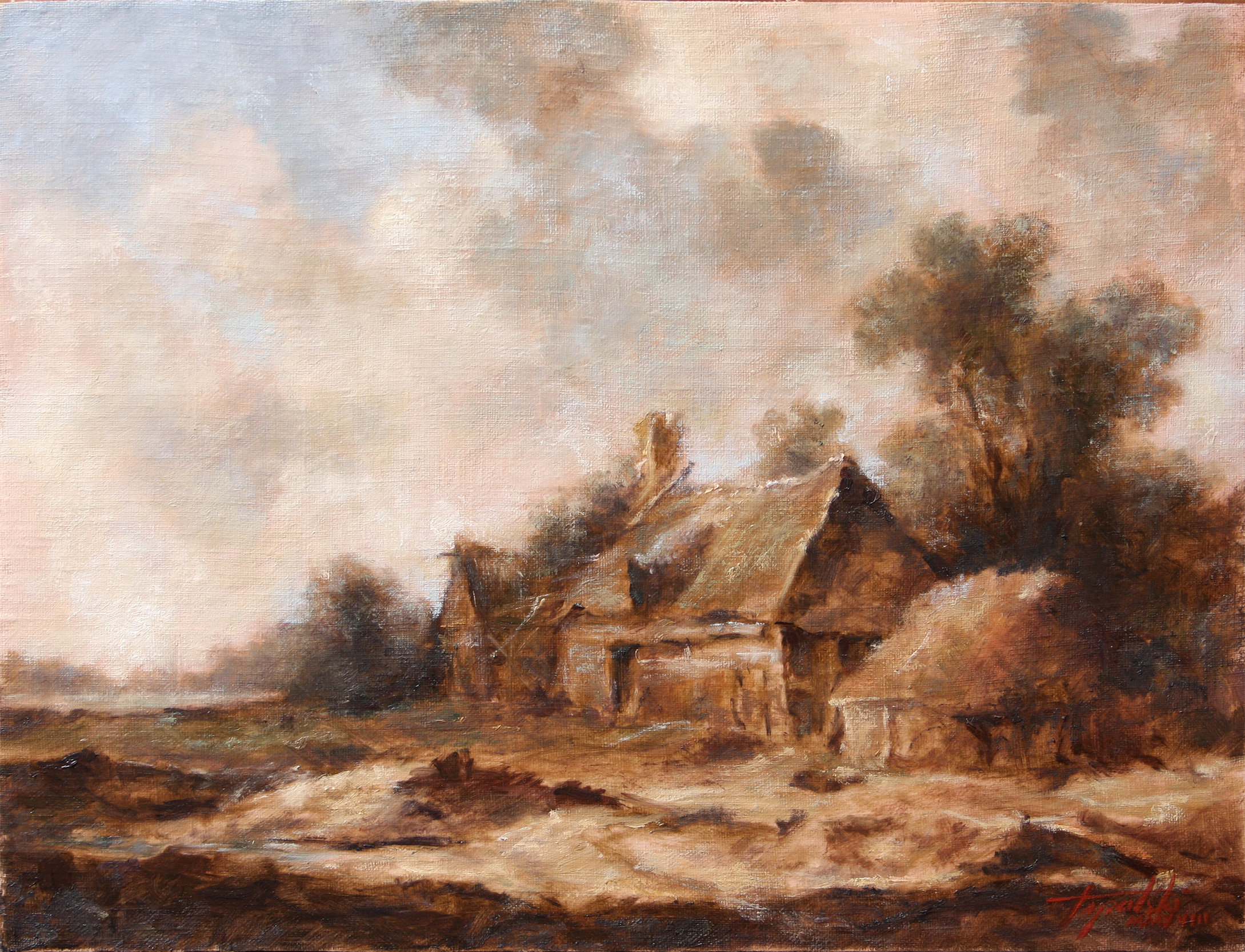 Riproduzioni D'arte | Fabbricati rurali di Patrick Nasmyth (1787-1831