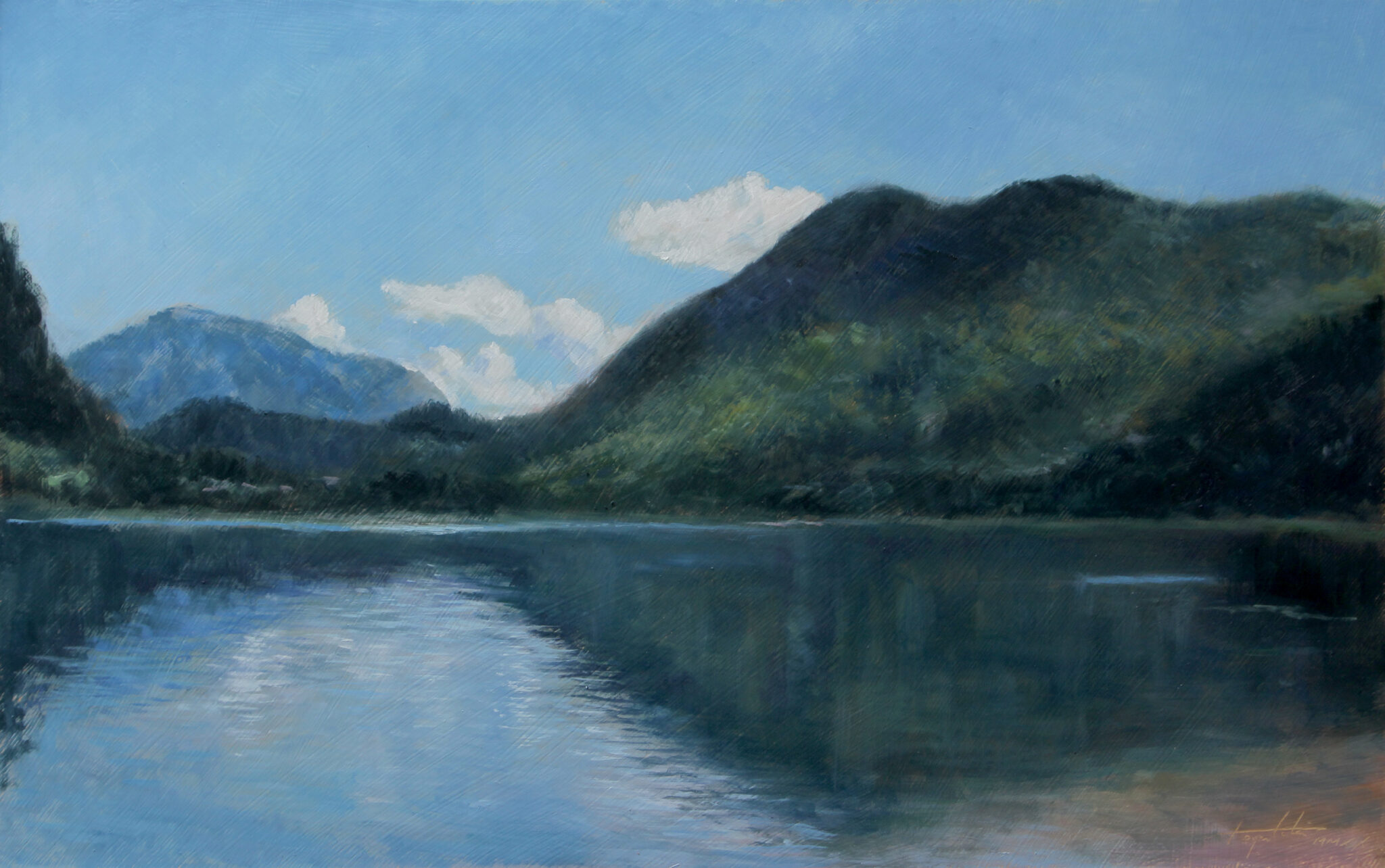 Mountain Lake - Landscape Oil Painting - Fine Arts Gallery - Original ...