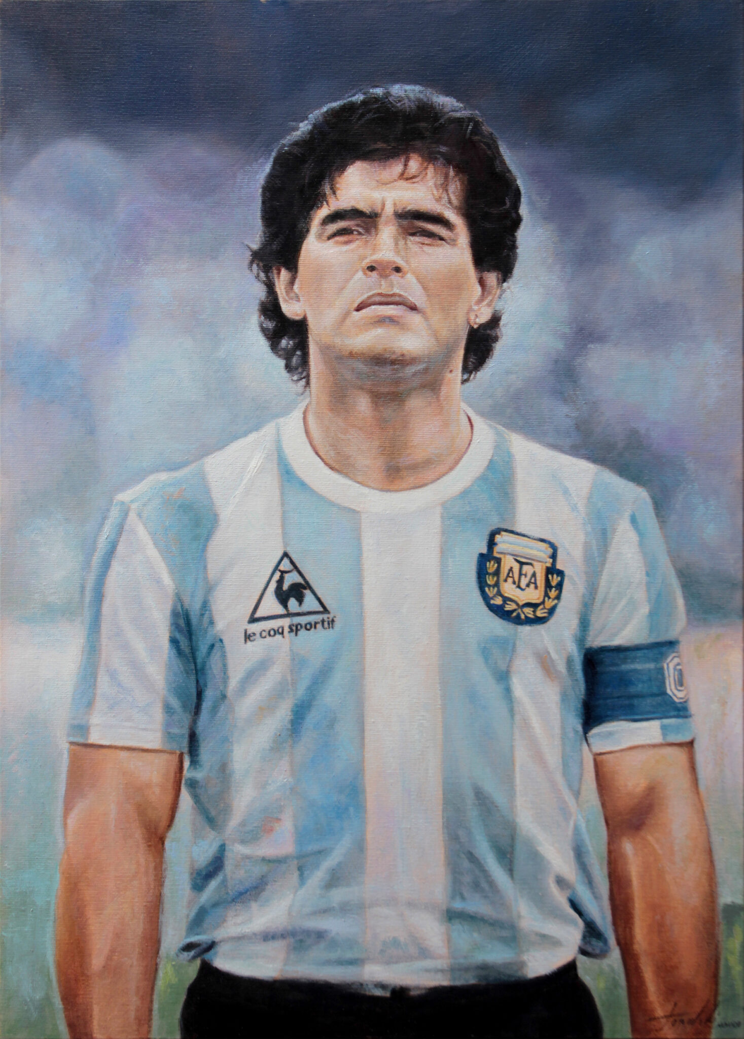 Diego Armando Maradona figurative Oil Painting Fine Arts Gallery